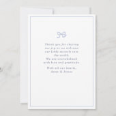 Blue Gingham Boy Birth Announcement Foto Card Einladung (Rückseite)