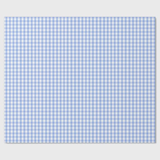 Blue Gingham Breeze Geschenkpapier (Flach)