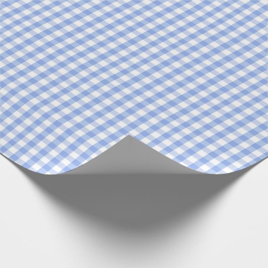 Blue Gingham Breeze Geschenkpapier (Ecke)