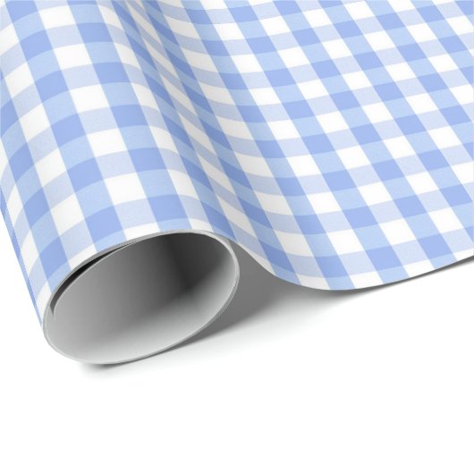 Blue Gingham Breeze Geschenkpapier (Rolleneckpunkt)
