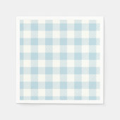 Blue Gingham Buffalo Karo Baby Dusche Serviette (Vorderseite)