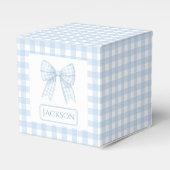 Blue Gingham Bugband Baby Boy Geschenkschachteln (Vorderseite)