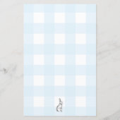 Blue Gingham Bunny Baby Predictions Game (Rückseite)