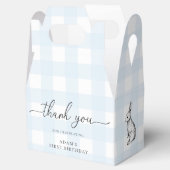 Blue Gingham Bunny Birthday Vielen Dank für Ihre U Geschenkschachtel (Geöffnet)