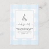 Blue Gingham Bunny Books Request Insert Card (Vorderseite)