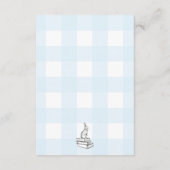 Blue Gingham Bunny Books Request Insert Card (Rückseite)