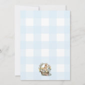 Blue Gingham Bunny Easter Egg Hunt Einladung (Rückseite)