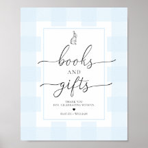 Blue Gingham Bunny Rabbit Bücher und Geschenke