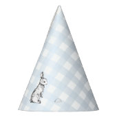 Blue Gingham Bunny Rabbit Partyhütchen (Links)