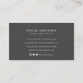 Blue Gingham Business Card Visitenkarte (Rückseite)