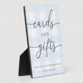 Blue Gingham Cards und Geschenke Fotoplatte (Seite)
