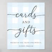 Blue Gingham Cards und Geschenke Poster (Vorne)