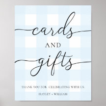 Blue Gingham Cards und Geschenke