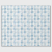 Blue Gingham Check for Baby Boy Nursery,Soft Plaid Geschenkpapier (Flach)
