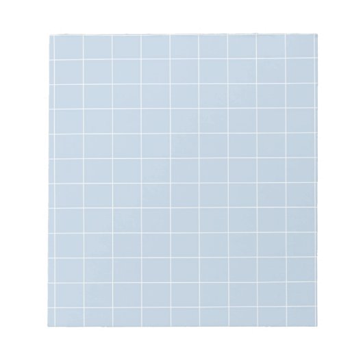 Blue Gingham Checkered Classic Stylish Stationery Notizblock (Vorderseite)