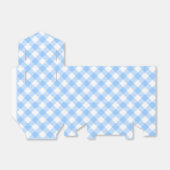 Blue Gingham Checkered Pattern Gevor Box Geschenkschachtel (Ungefaltet)