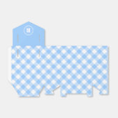 Blue Gingham Checkered Pattern Gevor Box Geschenkschachtel (Ungefaltet)