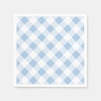 Blue Gingham Checkered Patternpapier Napkin Serviette