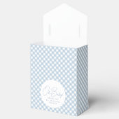 Blue Gingham Classic niedlich simple baby Boy Dusc Geschenkschachtel (Geöffnet)