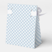 Blue Gingham Classic niedlich simple baby Boy Dusc Geschenkschachtel (Rückseite)