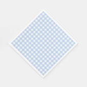 Blue Gingham Coquette Bow Party Dessert Serviette (Ecke)