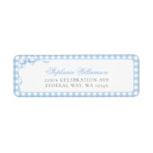 Blue Gingham Coquette Bow Return Address (Vorne)