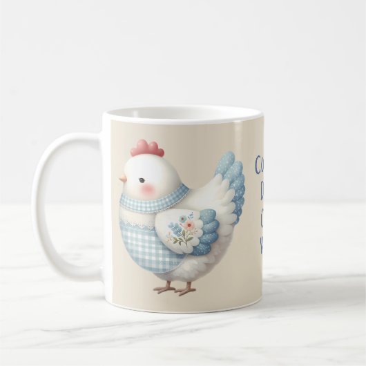 Blue Gingham Cottage Hen Cozy Ways Kaffeetasse (Links)