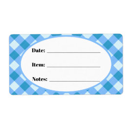 Blue Gingham Country Canning & Food Storage Label