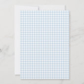 Blue Gingham Cowboy Baby Shower Vintage Preppy Einladung (Rückseite)