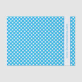 Blue Gingham Custom Text Seidenpapier (Vorderseite)