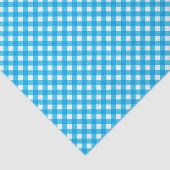 Blue Gingham Custom Text Seidenpapier (Ausschnitt)