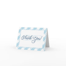 Blue Gingham Dankeschön an Notecards