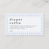 Blue Gingham Diaper Raffle Picnic Baby Dusche Begleitkarte (Vorderseite)