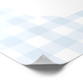 Blue Gingham Duck Baby Duck Begrüßungszeichen Poster (Ecke)