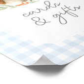 Blue Gingham Duck Baby Showkarten und Geschenke Poster (Ecke)