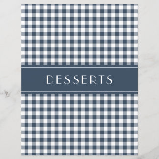 Blue Gingham Farmhouse Family Recipe Organizers