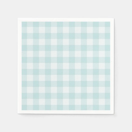 Blue Gingham für Oh Baby Collection Papier Napkins Serviette (Vorderseite)