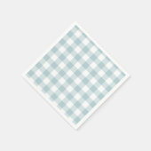 Blue Gingham für Ostersonnige Ohren Papier Napkin Serviette (Ecke)