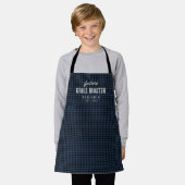 Blue Gingham Future Grill Master personalisiert Schürze (Getragen)