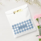 Blue Gingham Geburtstagsfeier Gefallen Tasche Geschenktütchen (Versiegelt)