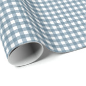 Blue Gingham Geschenkpapier (Rolleneckpunkt)