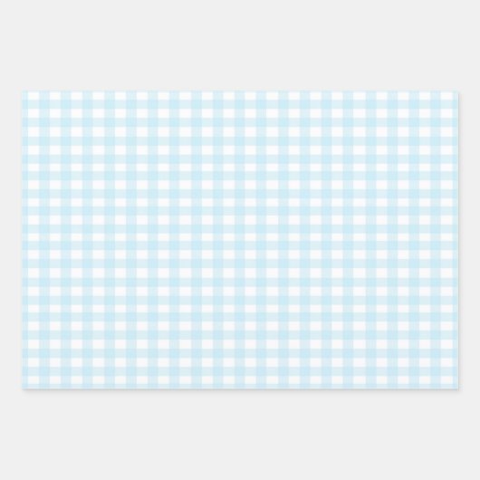 Blue Gingham Geschenkpapier Set (Vorderseite)
