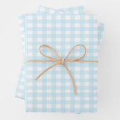 Blue Gingham Geschenkpapier Set (Beispiel)