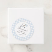 Blue Gingham Golf Baby Dusche Geschenkanhänger (Beispiel)