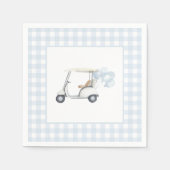 Blue Gingham Golf Baby Dusche Serviette (Vorderseite)