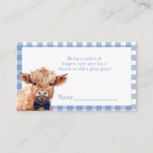 Blue Gingham Highland Kuh-Windelpreisraffinerie Begleitkarte (Vorderseite)