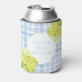 Blue Gingham Hydrangea Dosenkühler (Kanne Rückseite)