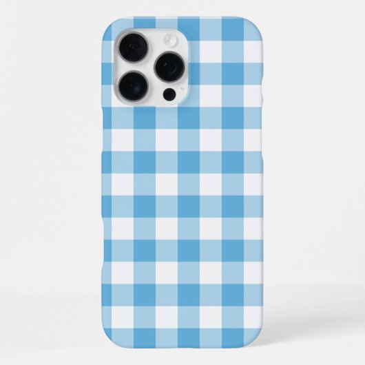 Blue Gingham iPhone Hülle (Rückseite)