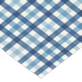Blue Gingham Kariert Checkered Pattern Kurzer Tischläufer (Ecke)