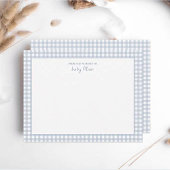 Blue Gingham Karo Baby Boy Flat Vielen Dank Dankeskarte